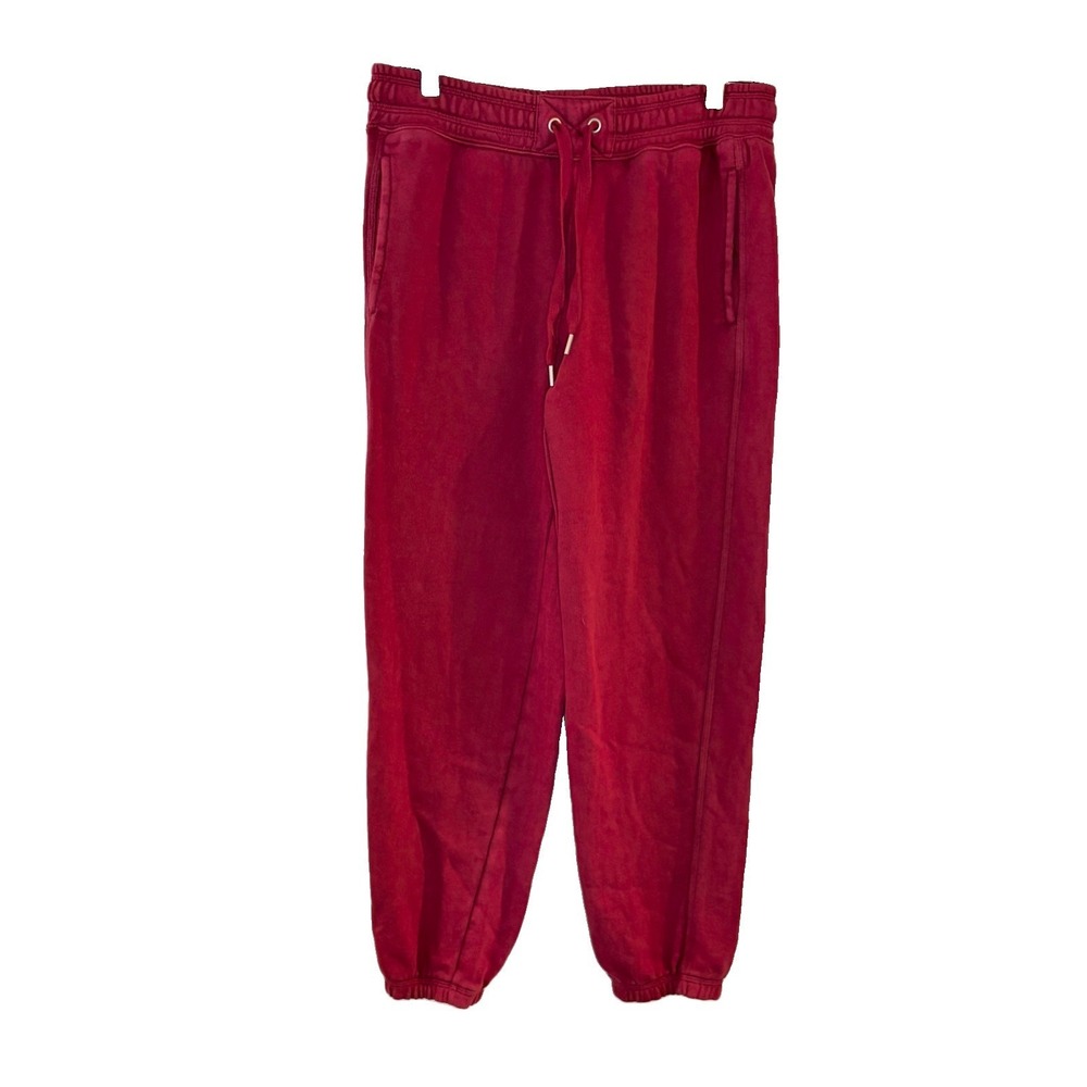 Aerie Sweatpants Womens S Regular Red Tapered Joggers Comfort Cotton‎ Blend